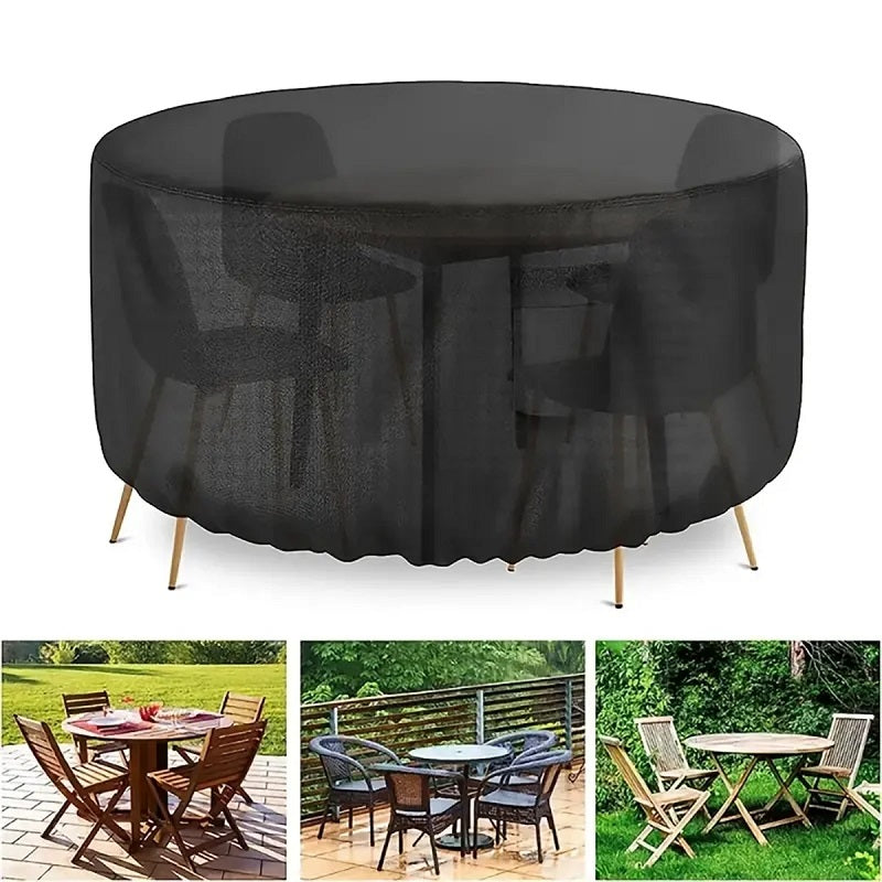 BowLift | Round Waterproof Garden Furniture Cover | Heavy-Duty, UV-Resistant & Adjustable for Outdoor Tables and Chairs