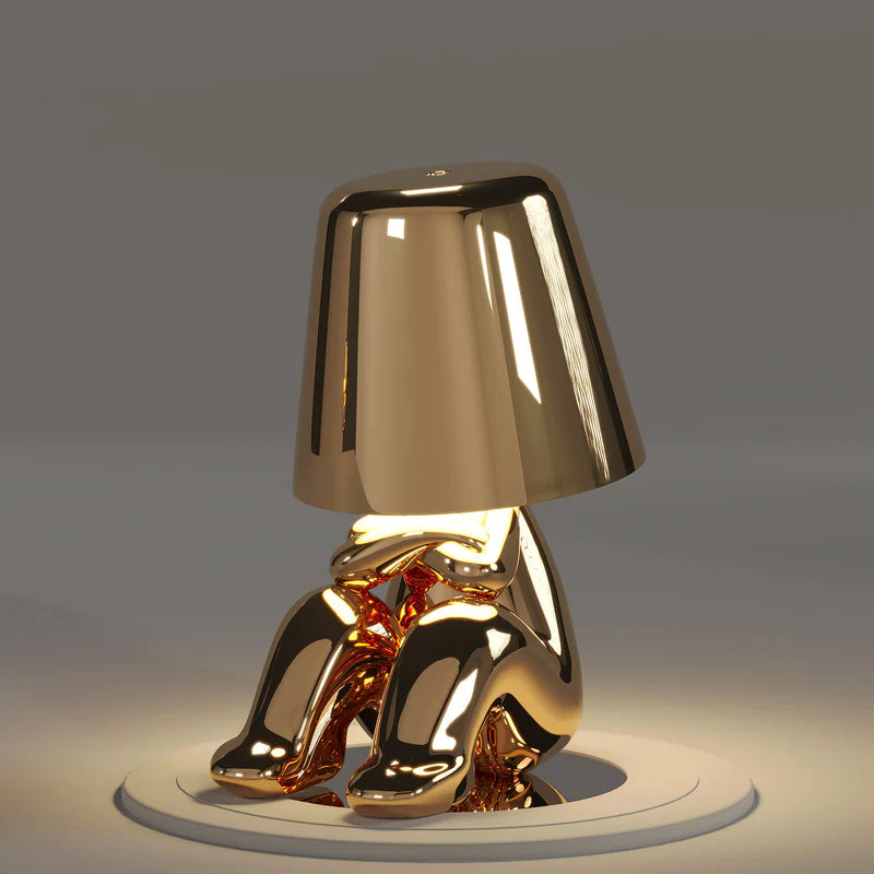 BowLift | Thinker Little Golden Man Table Lamp