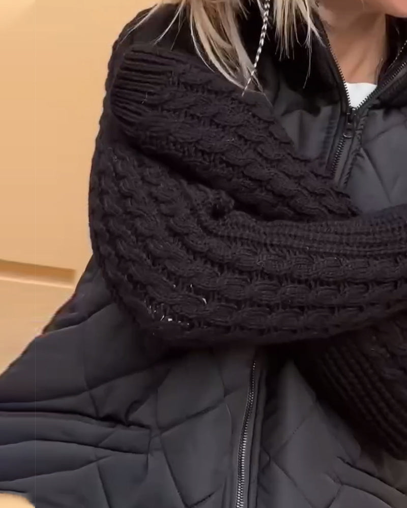 BowLift | Solid Color High Collar Zipper Coat