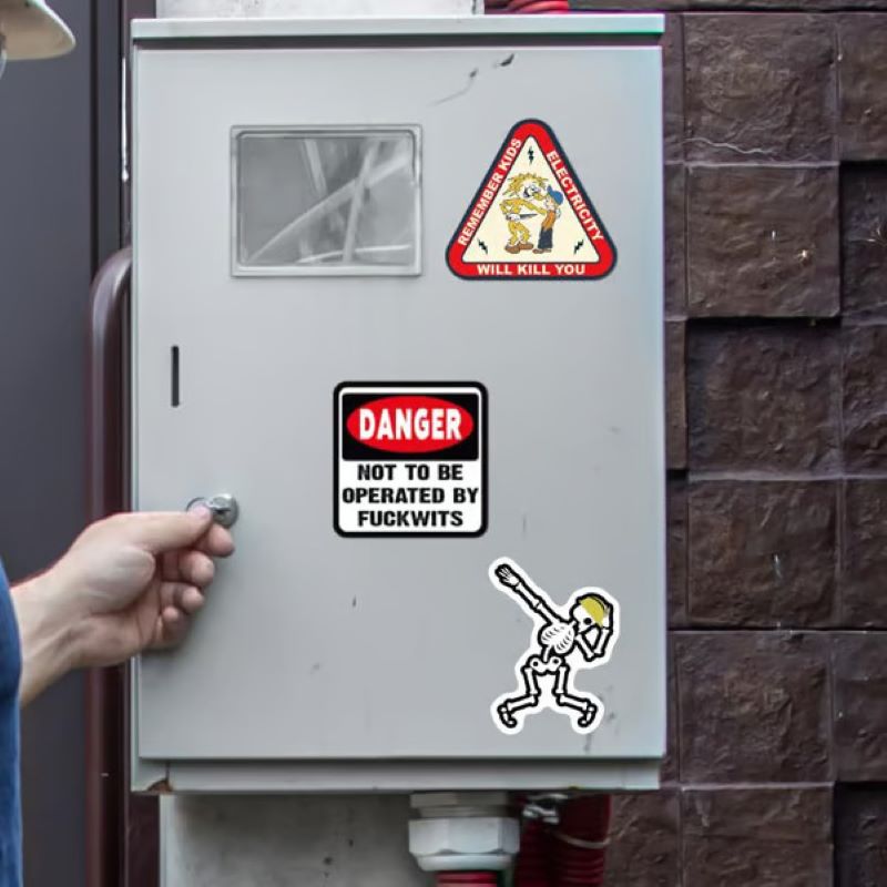 BowLift | 150 Pcs blue collar funny stickersāļø