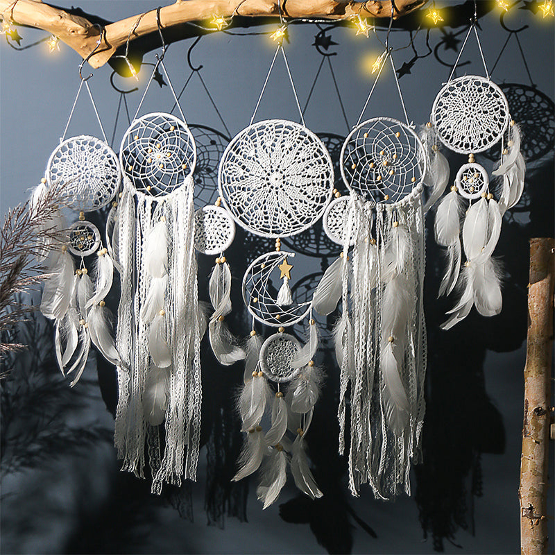 BowLift | Dreamcatcher Moon and Stars hanging over the bed (5 PCS)