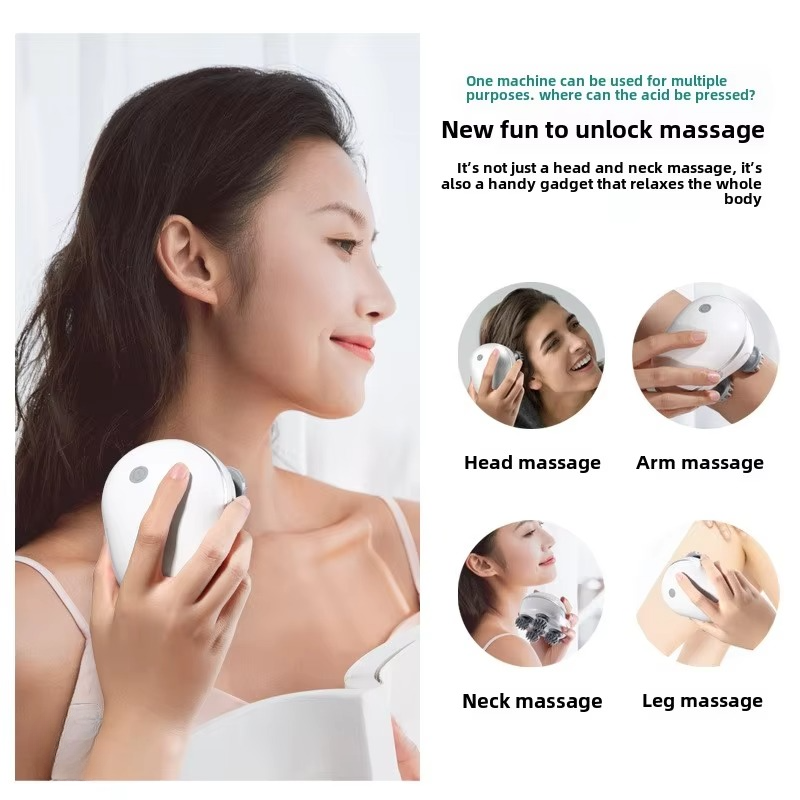 BowLift | Electric Scalp and Body Massager with Red Light Therapy for Stress and Muscle Tension Relief