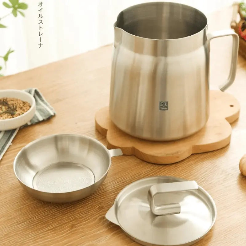BowLift | 2-in-1 Stainless Steel Fat Filter Pot – Frying & Oil Straining in One