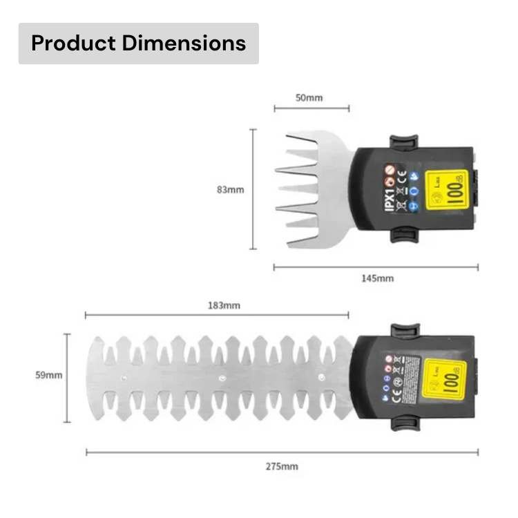 BowLift | Cordless Garden Trimmer | Dual Blades, Lightweight & Ideal for Lawn Edging and Hedge Trimming