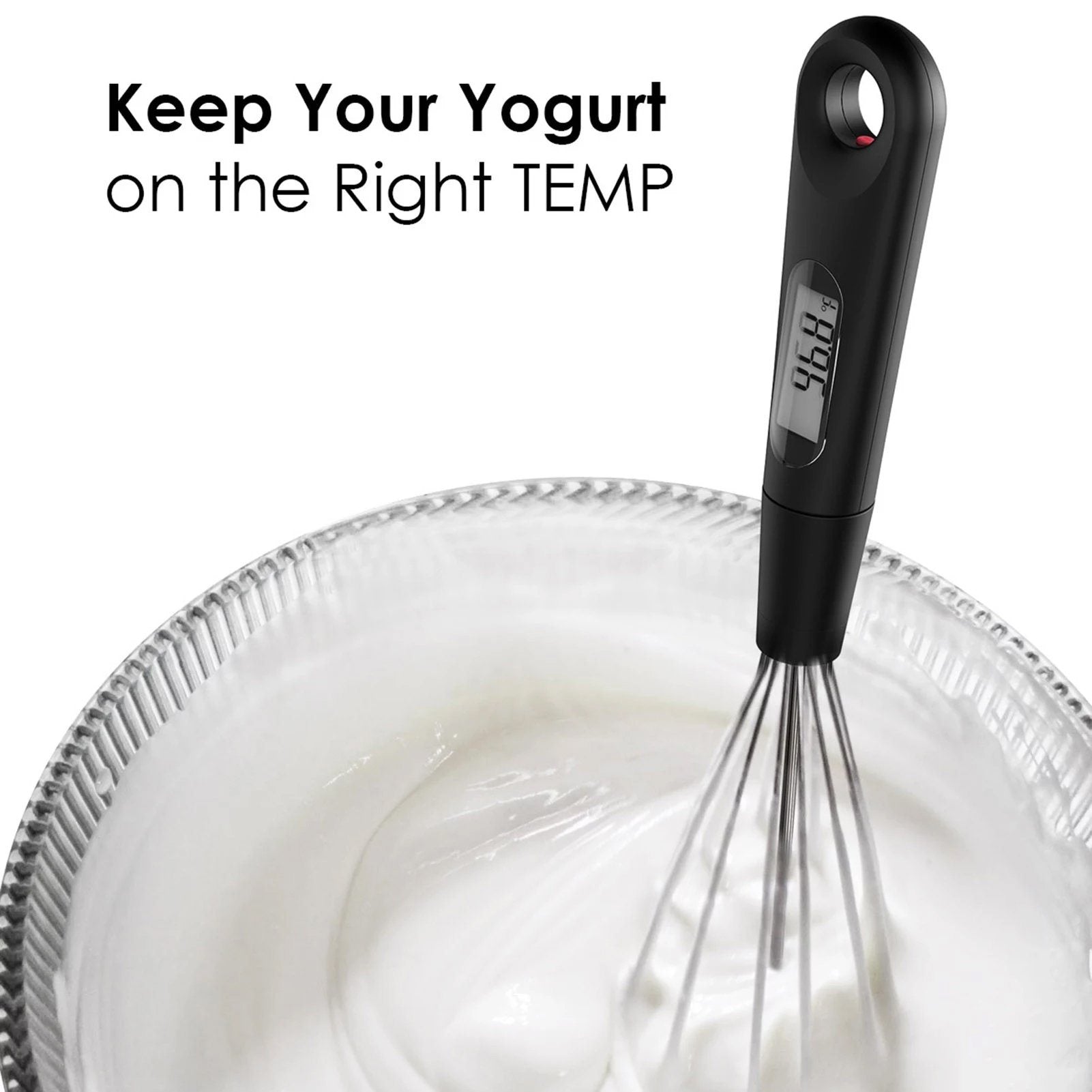 BowLift | 2-in-1 Instant-Read Food Thermometer and Egg Beater