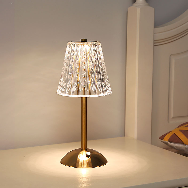 BowLift | Vintage Crystal LED Table Lamp with Adjustable Brightness