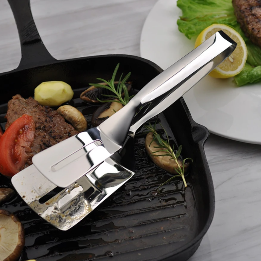 BowLift | FlipGrip – Versatile stainless steel spatula