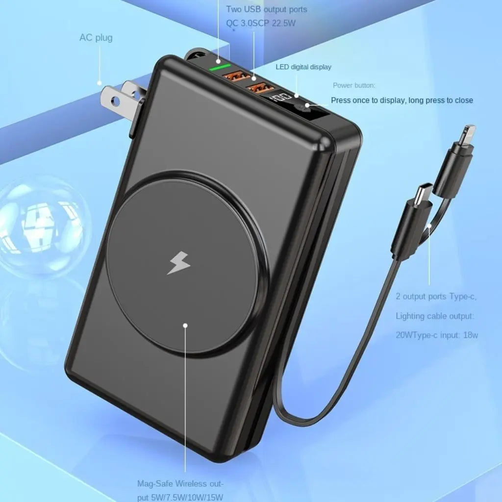 BowLift | EnergieMate 5-in-1 Powerbank – 15,000mAh with Fast Charging Function