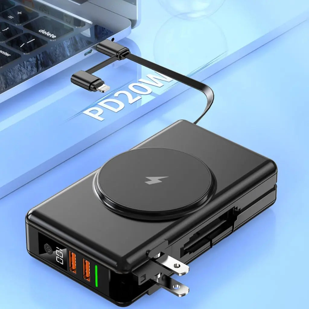 BowLift | EnergieMate 5-in-1 Powerbank – 15,000mAh with Fast Charging Function