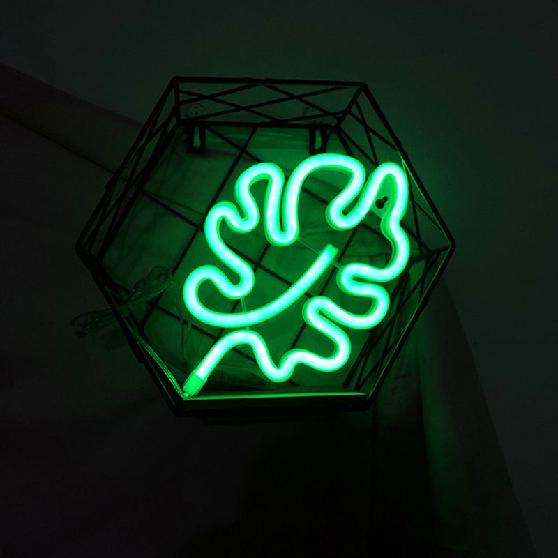 BowLift | Plastic Leaf Shape Mini Nightstand Lamp Modernist LED Wall Nightstand Lamp in White