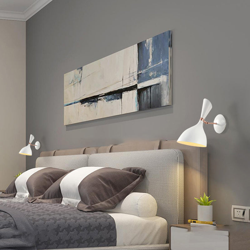 BowLift | Simple 1-Light Wall-mounted Light Funnel Wall Light with Metal Shade for the Nightstand