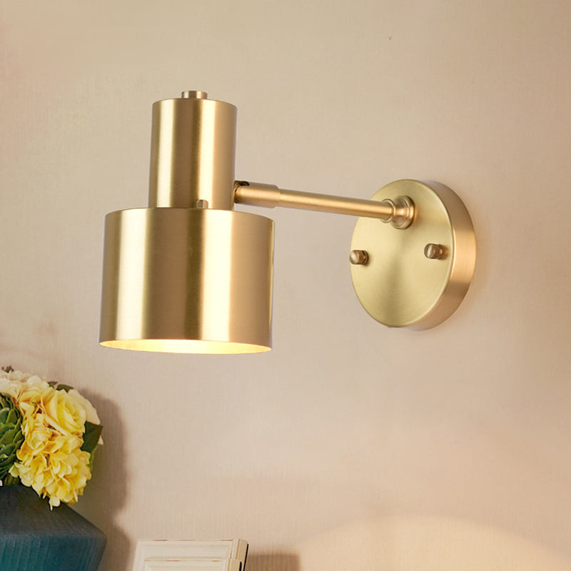 BowLift | Metallic Geometry Wall Lamp Modernity 1 Bulb Wall Light in Brass for Dining Room