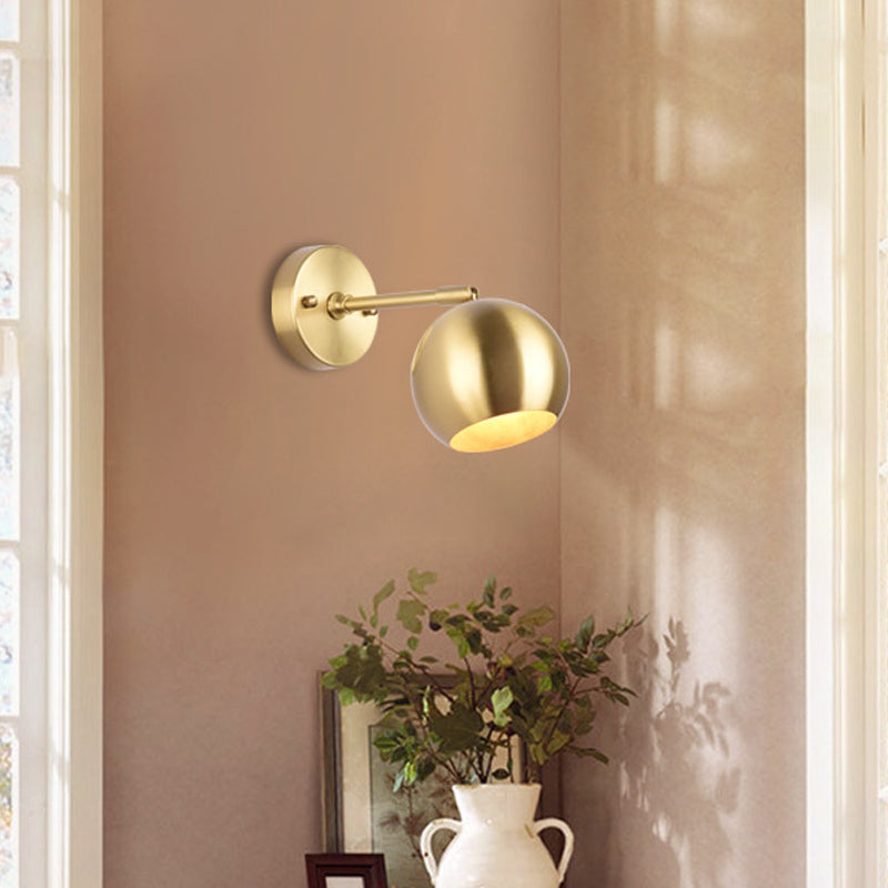 BowLift | Metallic Geometry Wall Lamp Modernity 1 Bulb Wall Light in Brass for Dining Room