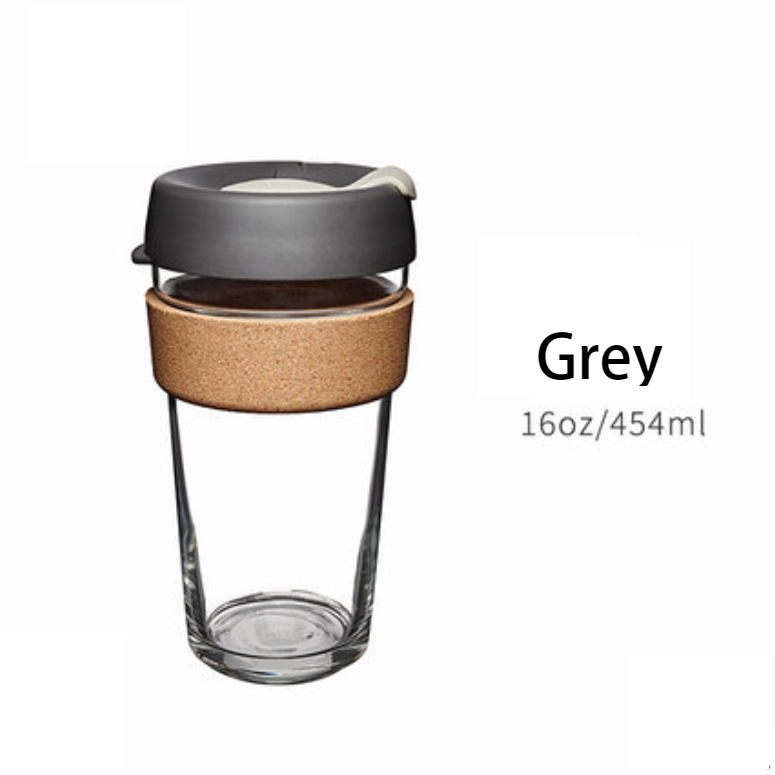 BowLift | Reusable & Portable Glass Coffee Cup With Lid & Sleeve, For Home, Travel & More