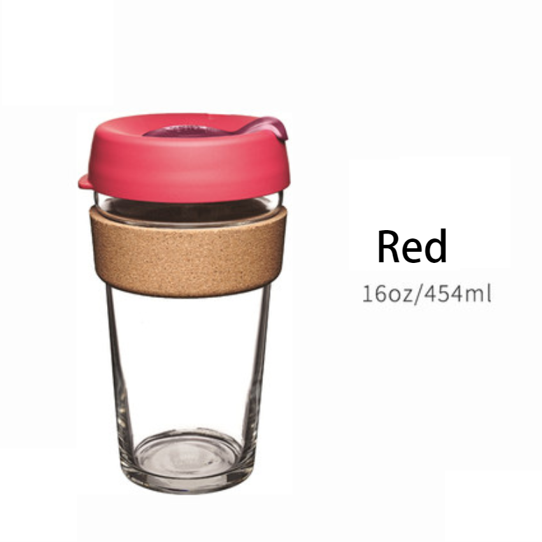 BowLift | Reusable & Portable Glass Coffee Cup With Lid & Sleeve, For Home, Travel & More