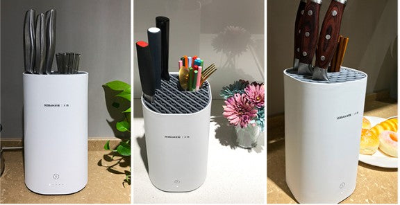 BowLift | Automatic Intelligent Disinfection Drying Knife Holder with UV Disinfection, High-Temperature Drying, Large Capacity, Washable Module & Energy Saving