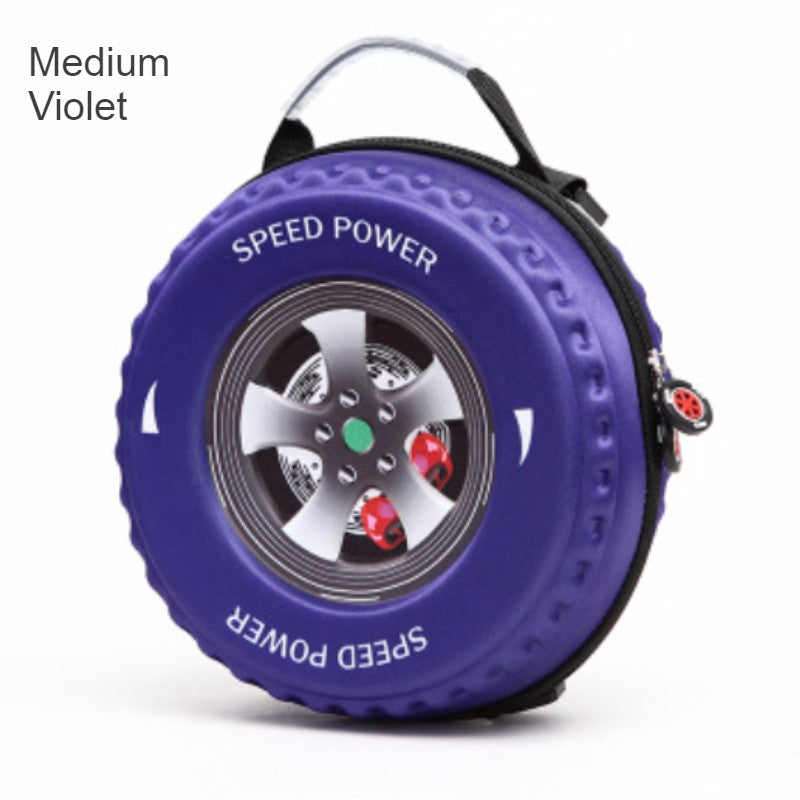 BowLift | Cool 3D Racing Car Tire Backpack, for Preschool & Kindergarten, Boys & Girls