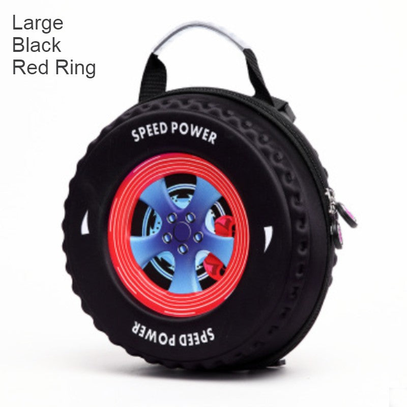 BowLift | Cool 3D Racing Car Tire Backpack, for Preschool & Kindergarten, Boys & Girls