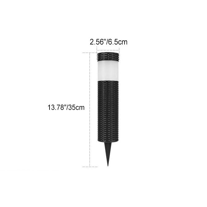 BowLift | Outdoor Solar Rattan Cylindrical LED Garden Lawn In-ground Landscape Light