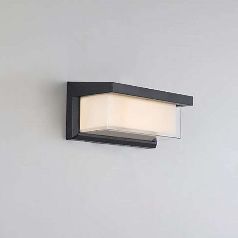 BowLift | Modern Minimalist Solar Rectangle PC LED Outdoor Wall Light Lamp For Outdoor Patio