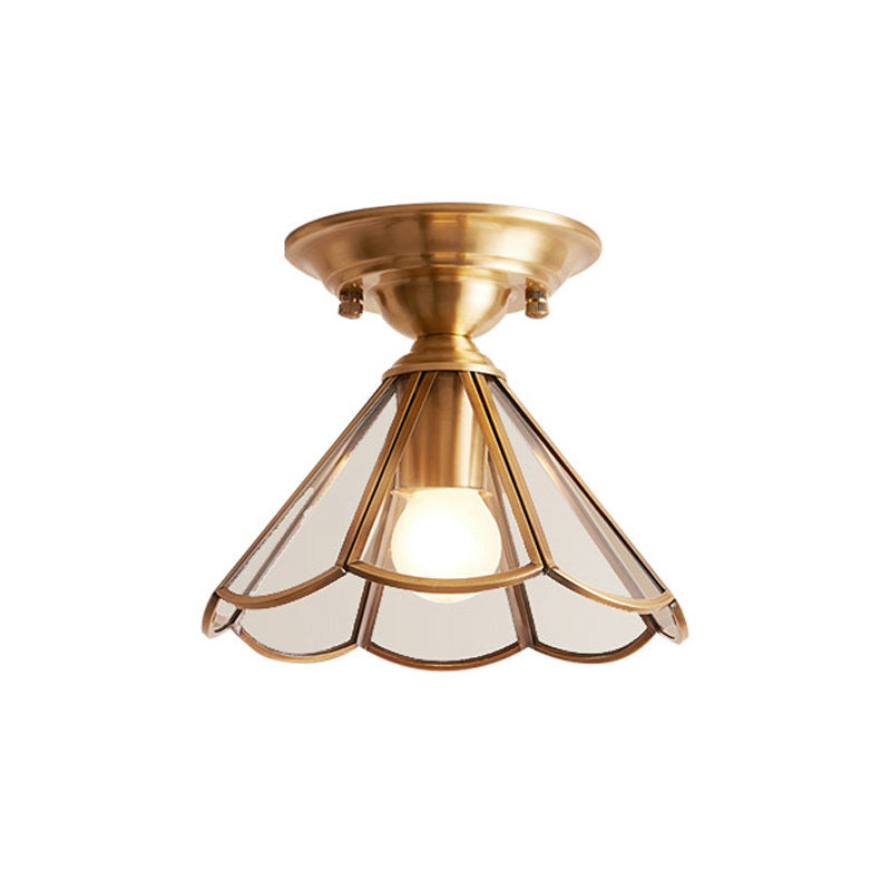 BowLift | Ceiling Light Brass Metal Flush Mount Fixture