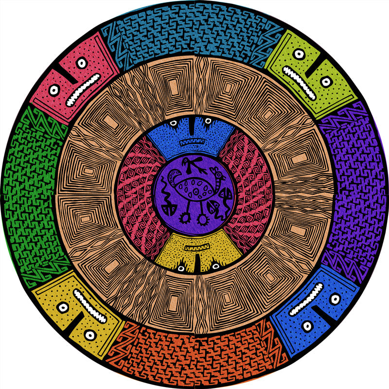 BowLift | Chic Tribal Striped Carpet Multicolored Moroccan Carpet Polyester Non-Slip Back Washable Pet-Friendly Carpet for Bedroom