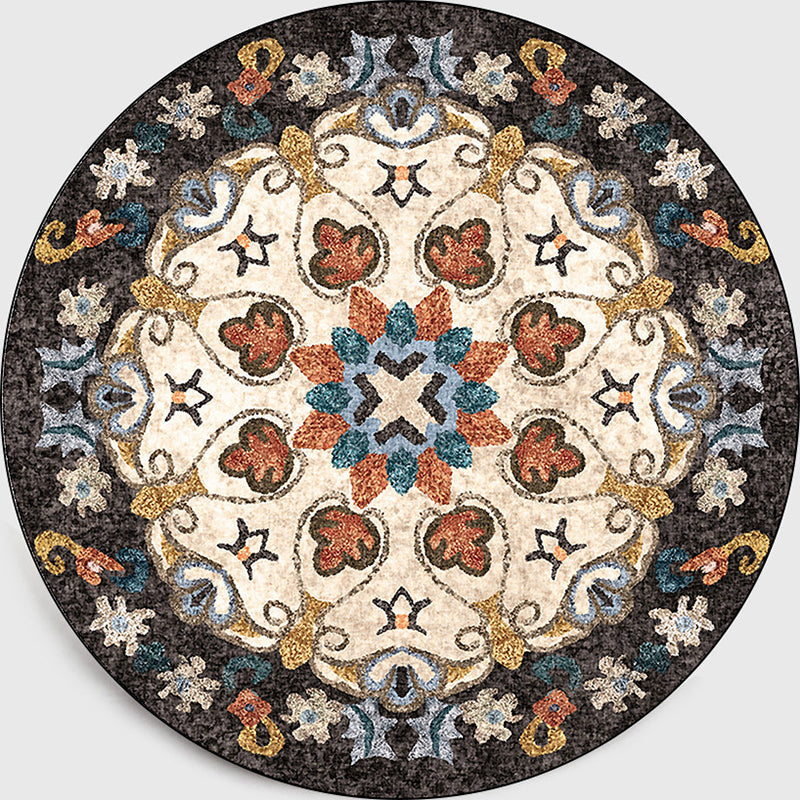 BowLift | Classic Moroccan Indoor Carpet multicolored floral rug non-slip machine washable stain-resistant rug for the living room