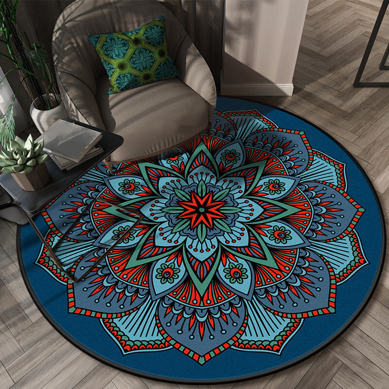BowLift | Glamorous layered floral pattern rug multicolored Moroccan rug polypropylene stain resistant non-slip backing machine washable rug for home