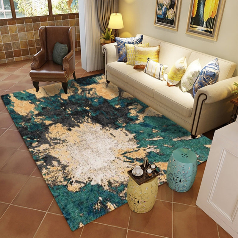 BowLift | Retro Multicolor Moroccan Carpet Synthetic Floral Pattern Rug Non-Slip Washable Pet-Friendly Rug for Living Room