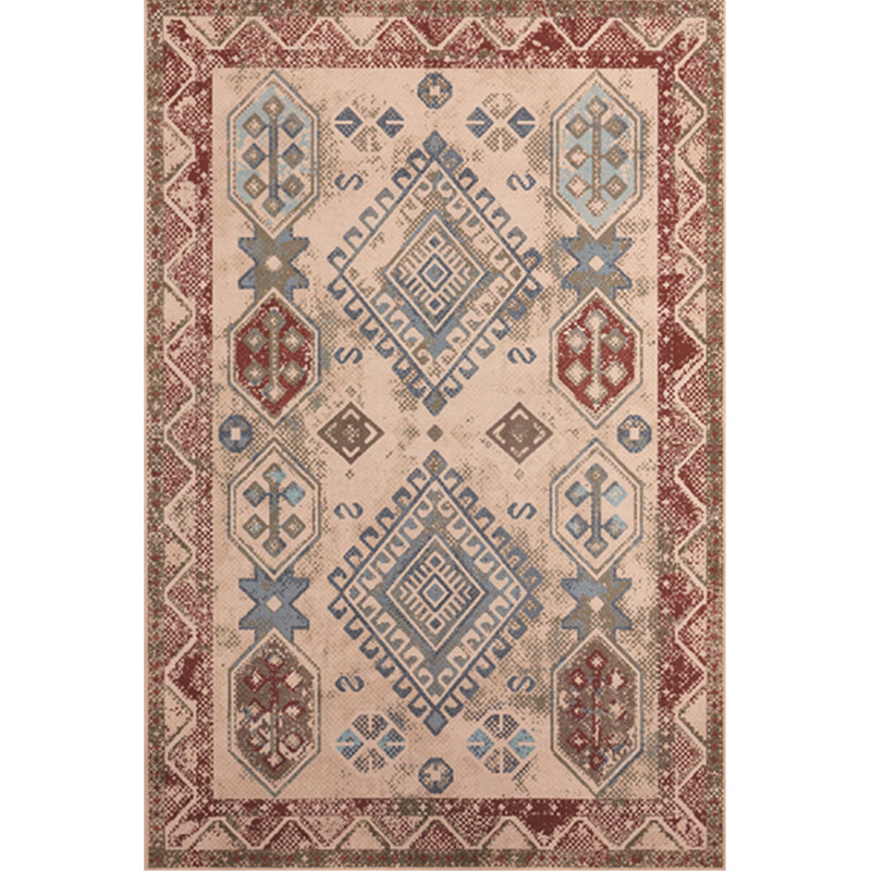 BowLift | Unusual diamond patterned rug Multicolored Moroccan rug Polyester pet-friendly stain resistant non-slip rug for the living room