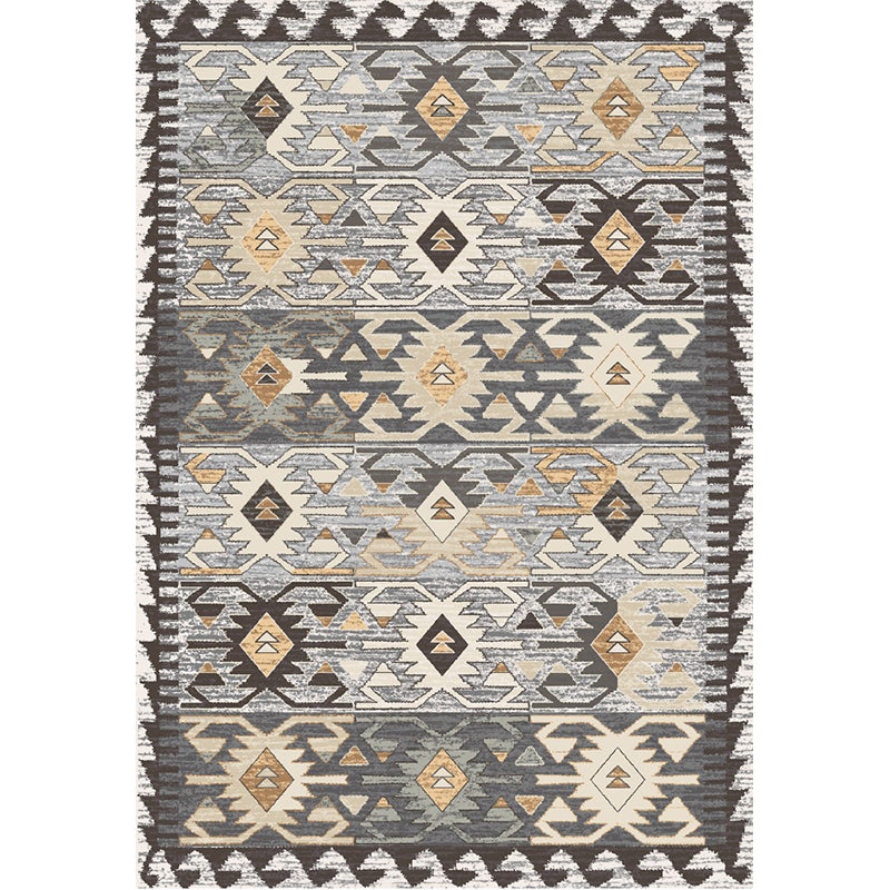 BowLift | Unusual diamond patterned rug Multicolored Moroccan rug Polyester pet-friendly stain resistant non-slip rug for the living room