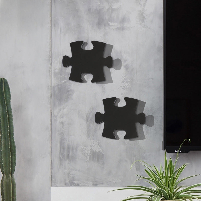 BowLift | Jigsaw Wall Lamp Modern Acrylic Black/White LED Wall Light in Warm/White Light for Living Room