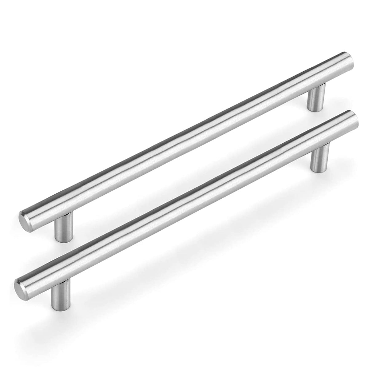 BowLift | Brushed Nickel Modern Stainless Steel Drawer Hardware T-Bar Handles
