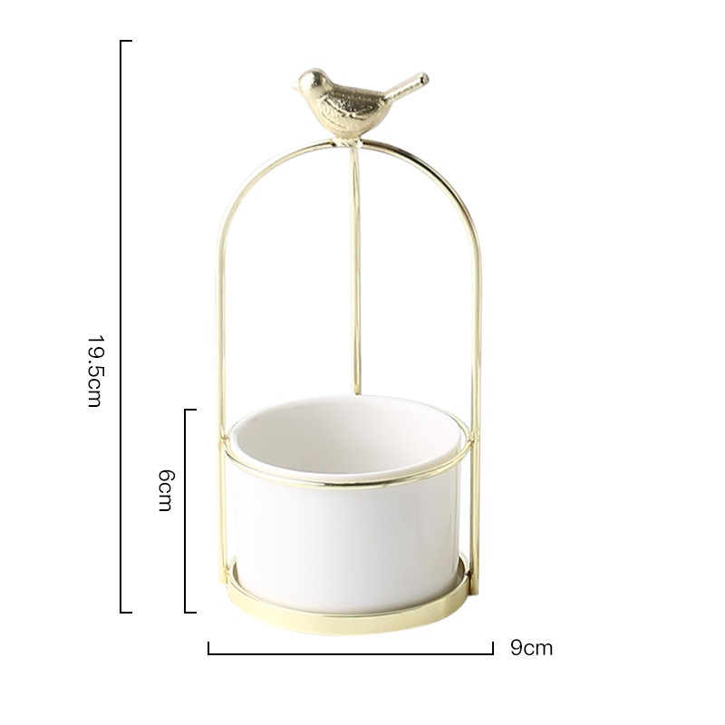 BowLift | Flower plant pots with bird design for stylish decoration