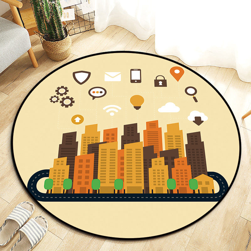 BowLift | Kawaii Princess Rug Multicolor Fairy Tale Rug Pet Friendly Stain Resistant Non-Slip Back Rug for Children's Room