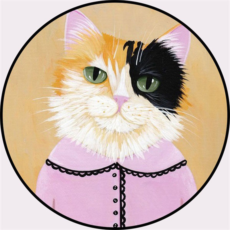 BowLift | Creative Colorful Cartoon Rug Synthetic Animal Portrait Man Pattern Rug Non-Slip Washable Pet Friendly Rug for Room