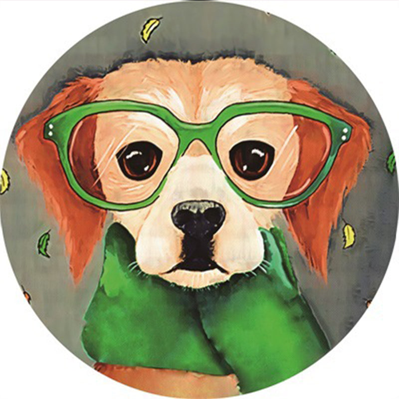 BowLift | Creative Colorful Cartoon Rug Synthetic Animal Portrait Man Pattern Rug Non-Slip Washable Pet Friendly Rug for Room