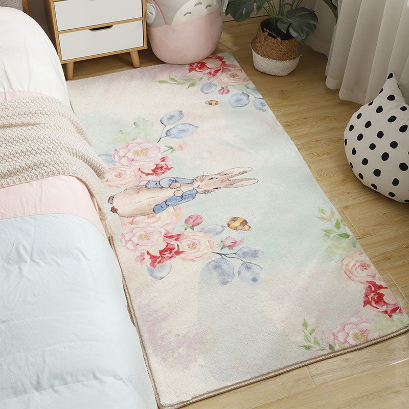 BowLift | Babyish Multicolor Animal Rug Cotton Cartoon Rug Washable Non-Slip Stain-Resistant Rug for Kids