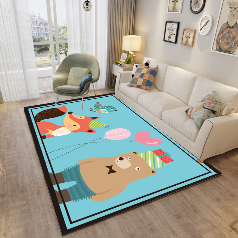 BowLift | Childhood Multi-Color Cartoon Carpet Polypropylene Animal Carpet Non-Slip Edged Washable Carpet for the Baby Room