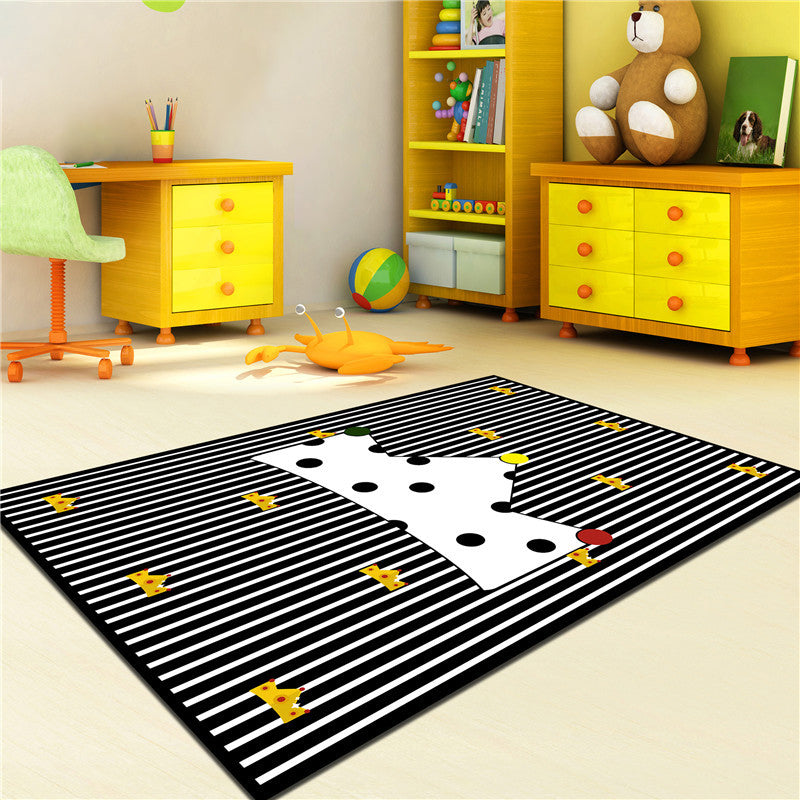 BowLift | Kids Play Rug Multicolored Polypropylene Area Rug Pet Friendly Non-Slip Washable Rug for Kids Room