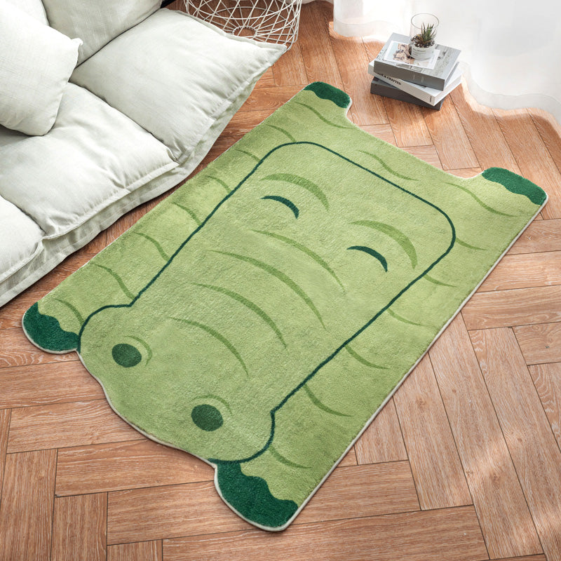 BowLift | Irregular Shaped Animal Rug Multicolor Cartoon Rug Synthetic Non-Slip Back Machine Washable Pet Friendly Rug for Children's Room