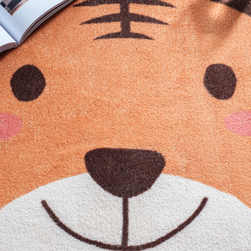 BowLift | Irregular Shaped Animal Rug Multicolor Cartoon Rug Synthetic Non-Slip Back Machine Washable Pet Friendly Rug for Children's Room