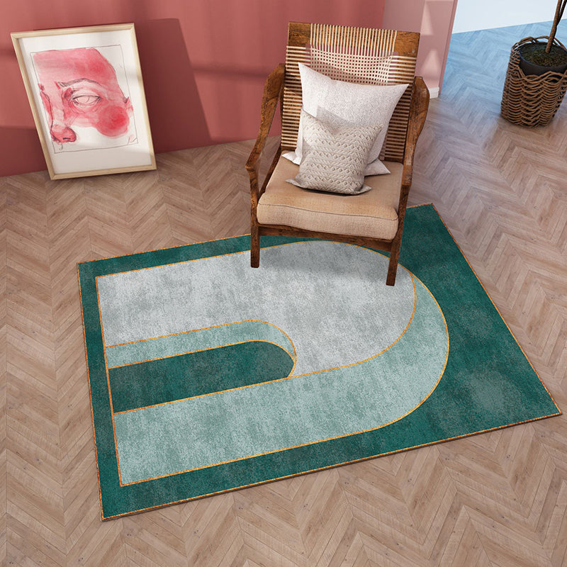 BowLift | Classic curved door mat Multicolored postmodern rug Polyester Non-slip backing Washable Pet-friendly rug for the room