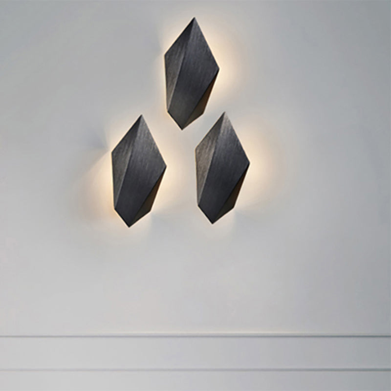 BowLift | Metallic geometric wall-mounted light postmodern 1 light black/gray/white wall lamp fixture