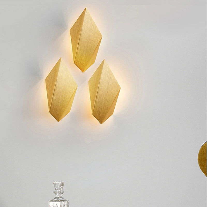 BowLift | Metallic geometric wall-mounted light postmodern 1 light black/gray/white wall lamp fixture
