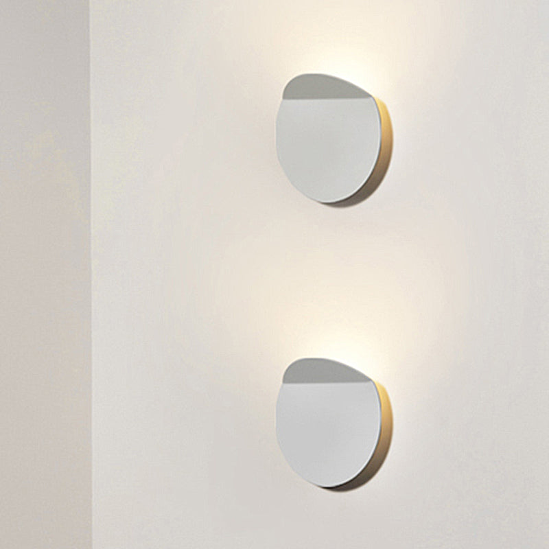 BowLift | Contemporary round metal wall light black/gray/white LED wall-mounted light for hallway