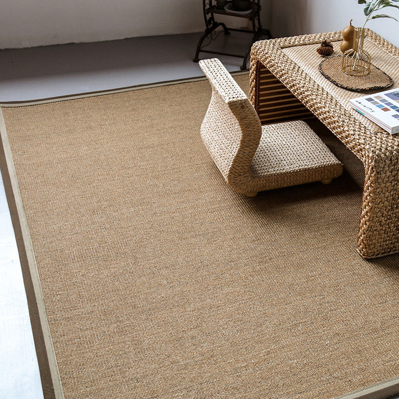 BowLift | Multicolor Plain Mat Rug Sisal Woven Lodge Rug Non-Slip Backing Stain Resistant Machine Washable Area Carpet for Room
