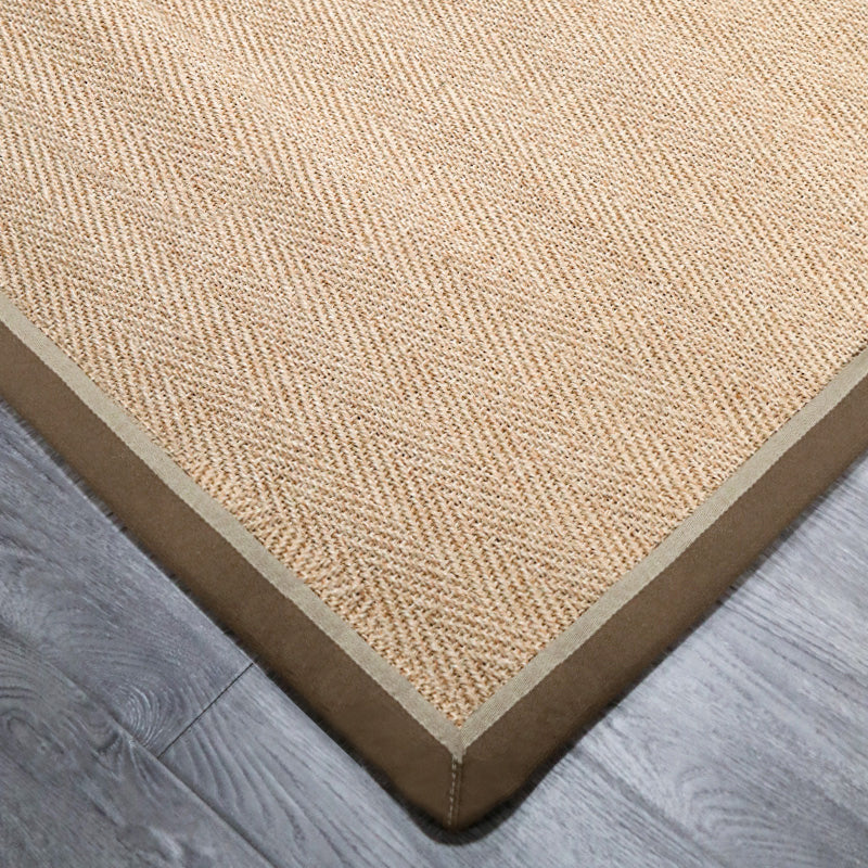 BowLift | Multicolor Plain Mat Rug Sisal Woven Lodge Rug Non-Slip Backing Stain Resistant Machine Washable Area Carpet for Room