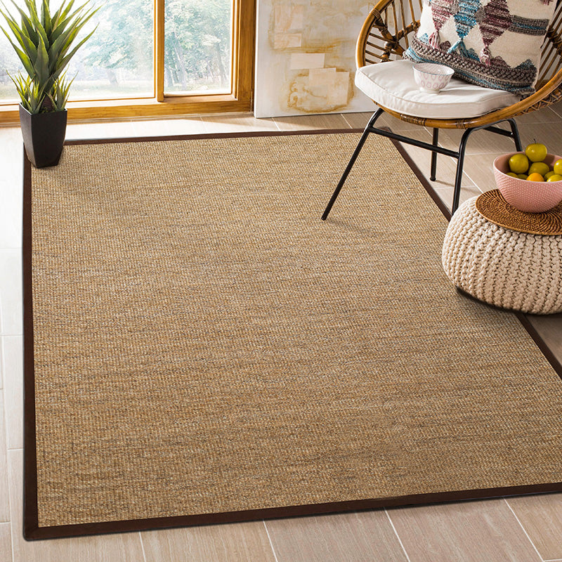 BowLift | Multicolor Plain Mat Rug Sisal Woven Lodge Rug Non-Slip Backing Stain Resistant Machine Washable Area Carpet for Room