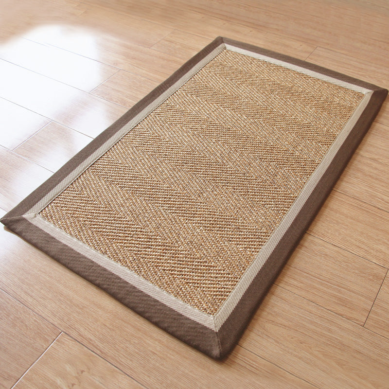 BowLift | Lodge Tearoom Carpet Brown Solid Color Carpet Sisal Fiber Non-Slip Stain Resistant Machine Washable Carpet